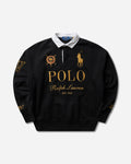 Polo Ralph Lauren Knit Rugby Sweatshirt Polo Black T-Shirts Polo 710B28609001 POLOBLACK