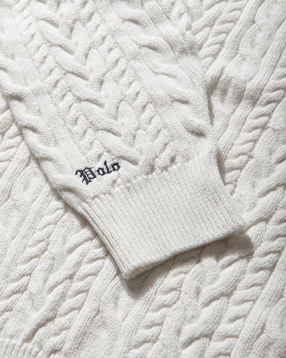 Polo Ralph Lauren Sweater Pullover Cotton Linen Blend Beige Knitwears Sweaters SWEATER-PULLOVER BEIGE