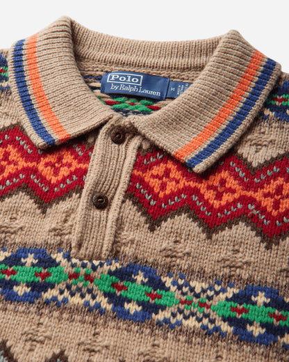 Polo Ralph Lauren Sweater Pullover Tan Multi Knitwears Sweaters 710B23901001 TANMULTI