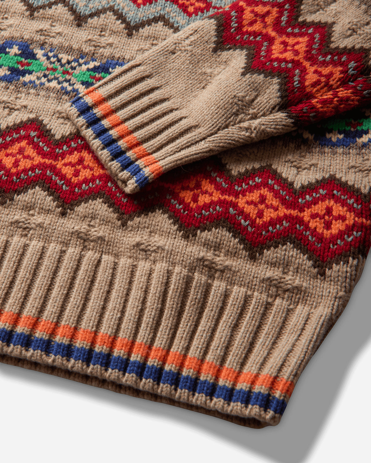 Polo Ralph Lauren Sweater Pullover Tan Multi Knitwears Sweaters 710B23901001 TANMULTI