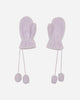 Priscavera Wmns Teddy Pm Pom Mittens Wisteria Gloves and Scarves Gloves 009022-146 WT