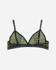 Priscavera Wmns Studded Bra Green Tartan Underwear Bras 008023-107 GT
