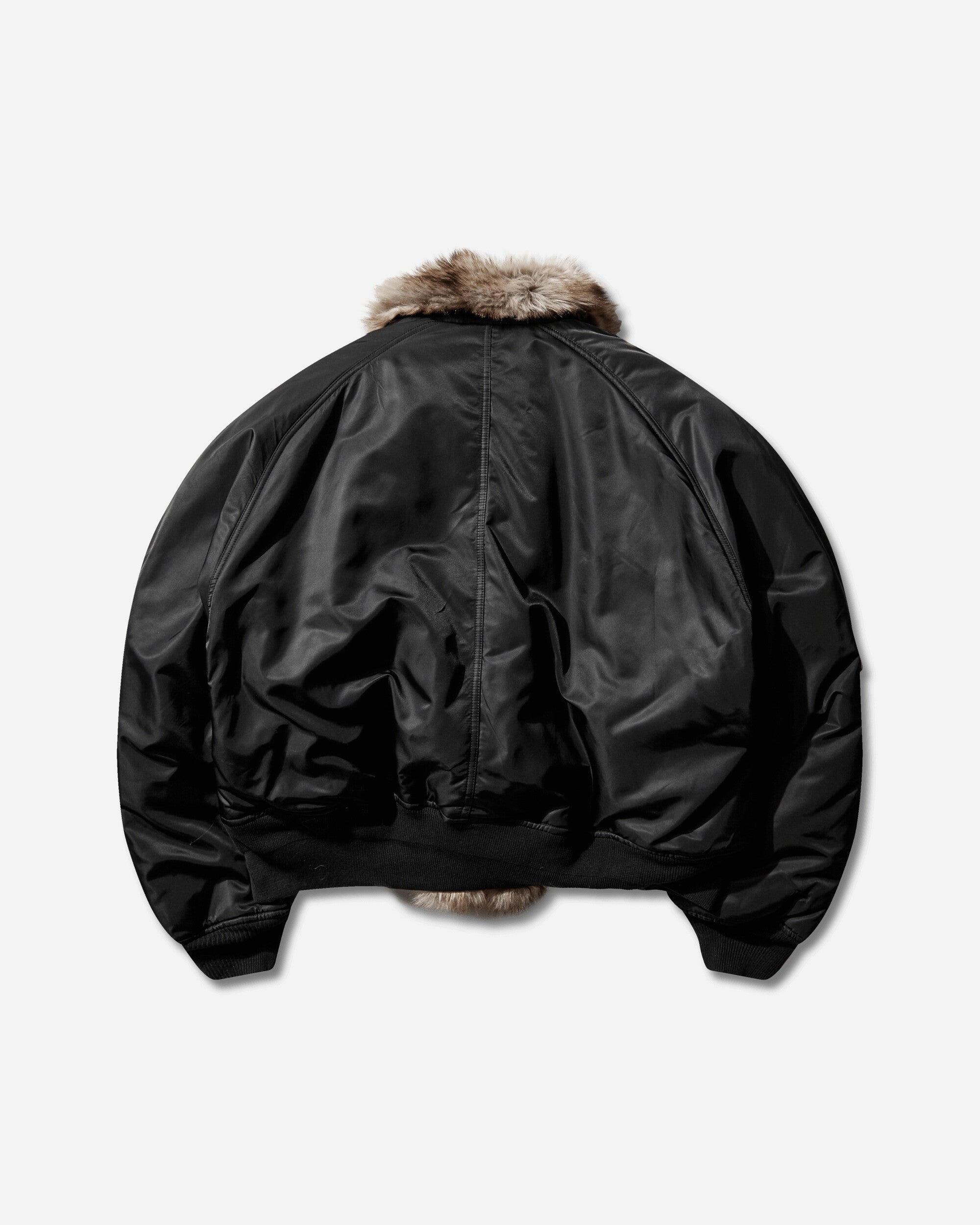 Protocol Index Exaggerated Shoulder Fur N2B Jacket Black Coats and Jackets Bomber Jackets PI25AWMO01 BLACK