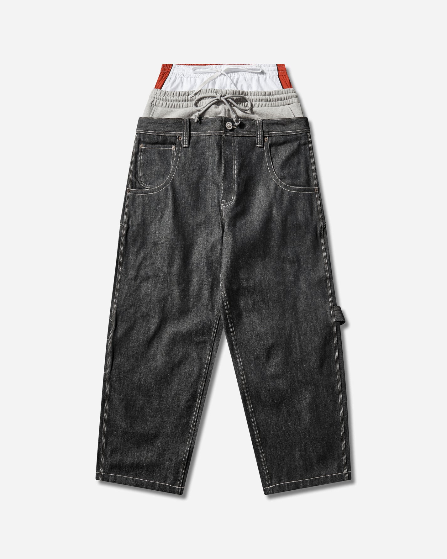 Protocol Index 3 Layered Denim Pants Indigo Blue Pants Denim PIS26SSMB07 BLUE