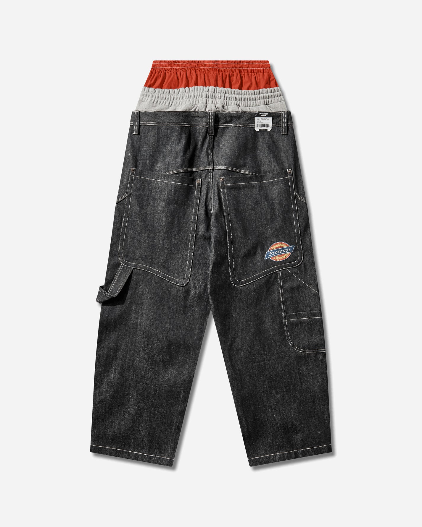 Protocol Index 3 Layered Denim Pants Indigo Blue Pants Denim PIS26SSMB07 BLUE