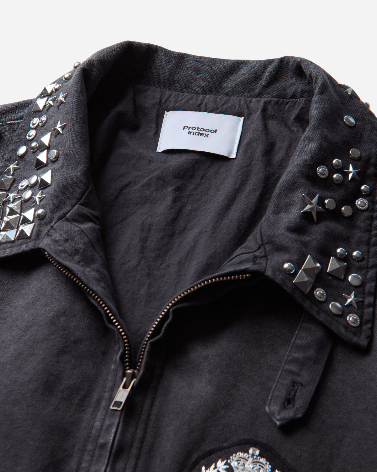 Protocol Index Studded Work Jacket Black Coats and Jackets Denim Jackets PI26FWMO07 BLACK