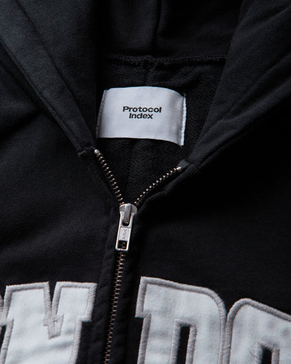 Protocol Index Folded Zip Hoodie London Black Sweatshirts Hoodies PI26FWMH05 BLACK