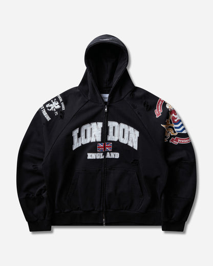 Protocol Index Folded Zip Hoodie London Black Sweatshirts Hoodies PI26FWMH05 BLACK