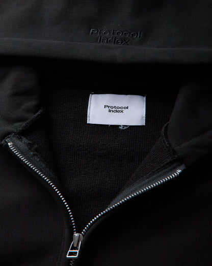 Protocol Index Glam Shoulder Zip Hoodie Black Sweatshirts Hoodies PI26FWMH01 BLACK