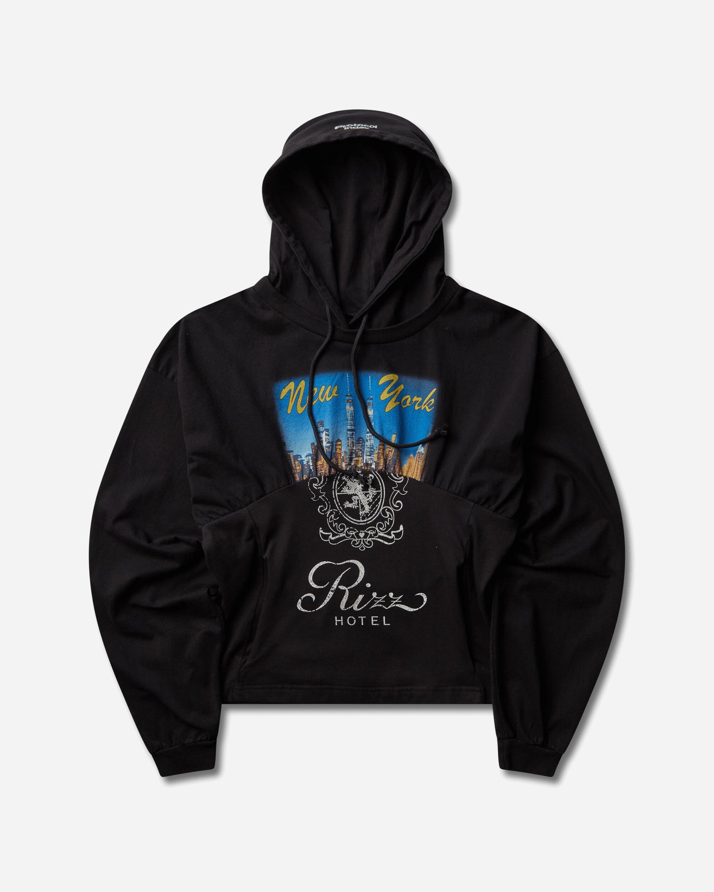 Protocol Index Reconstructed Hourglass Hoodie Black Sweatshirts Hoodies PI26SSMH01 BLACK
