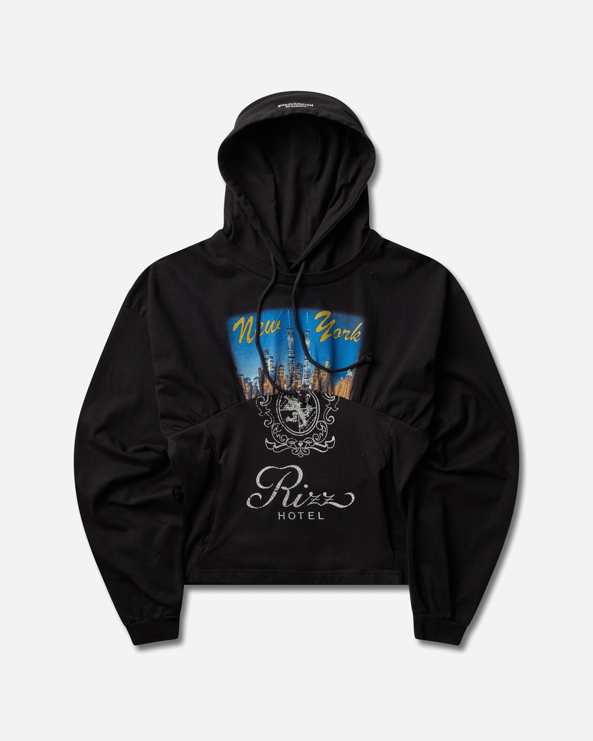 Protocol Index Reconstructed Hourglass Hoodie Black Sweatshirts Hoodies PI26SSMH01 BLACK