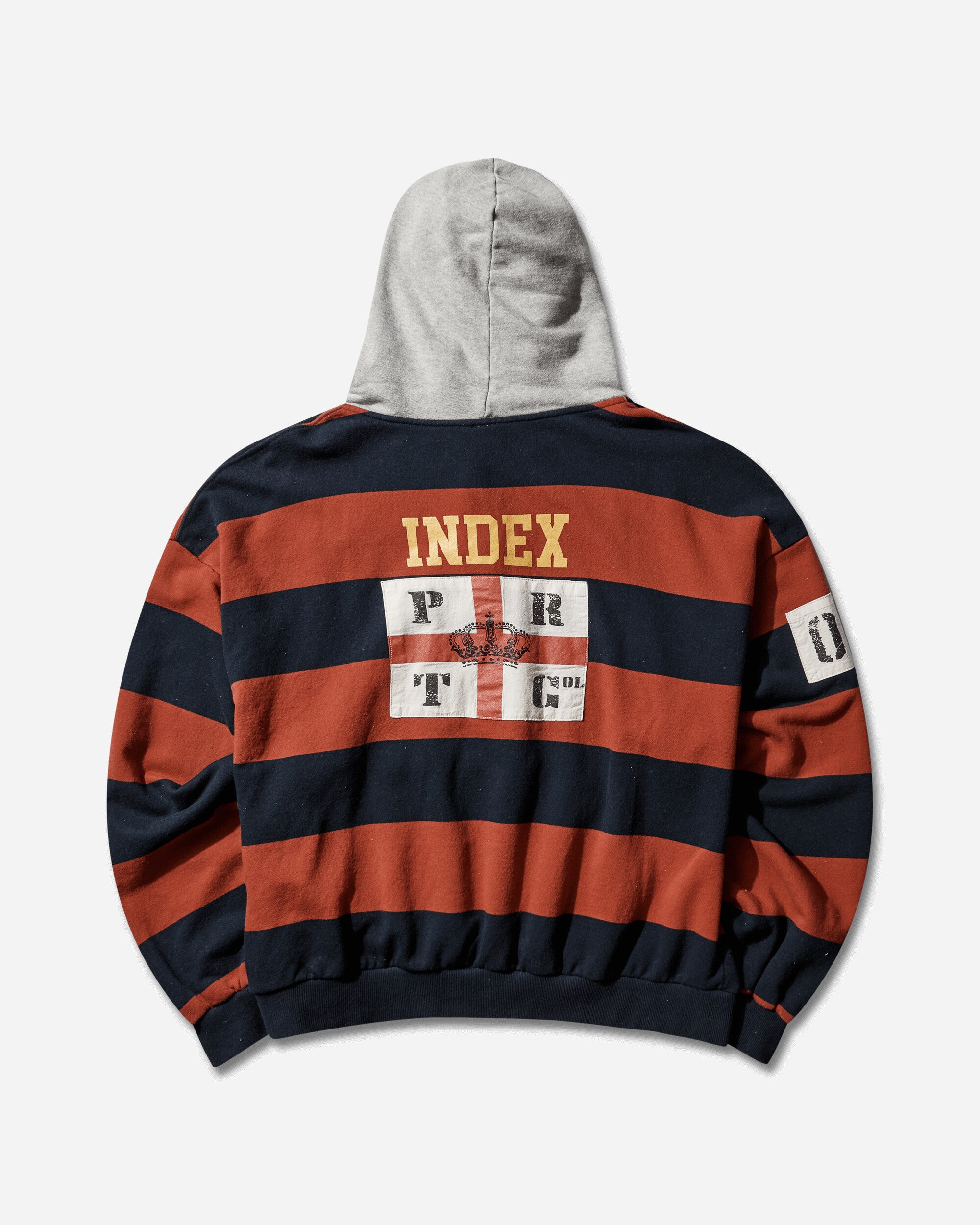 Protocol Index Stripe Polo Hoodie Red Sweatshirts Hoodies PI25AWMH05 RED