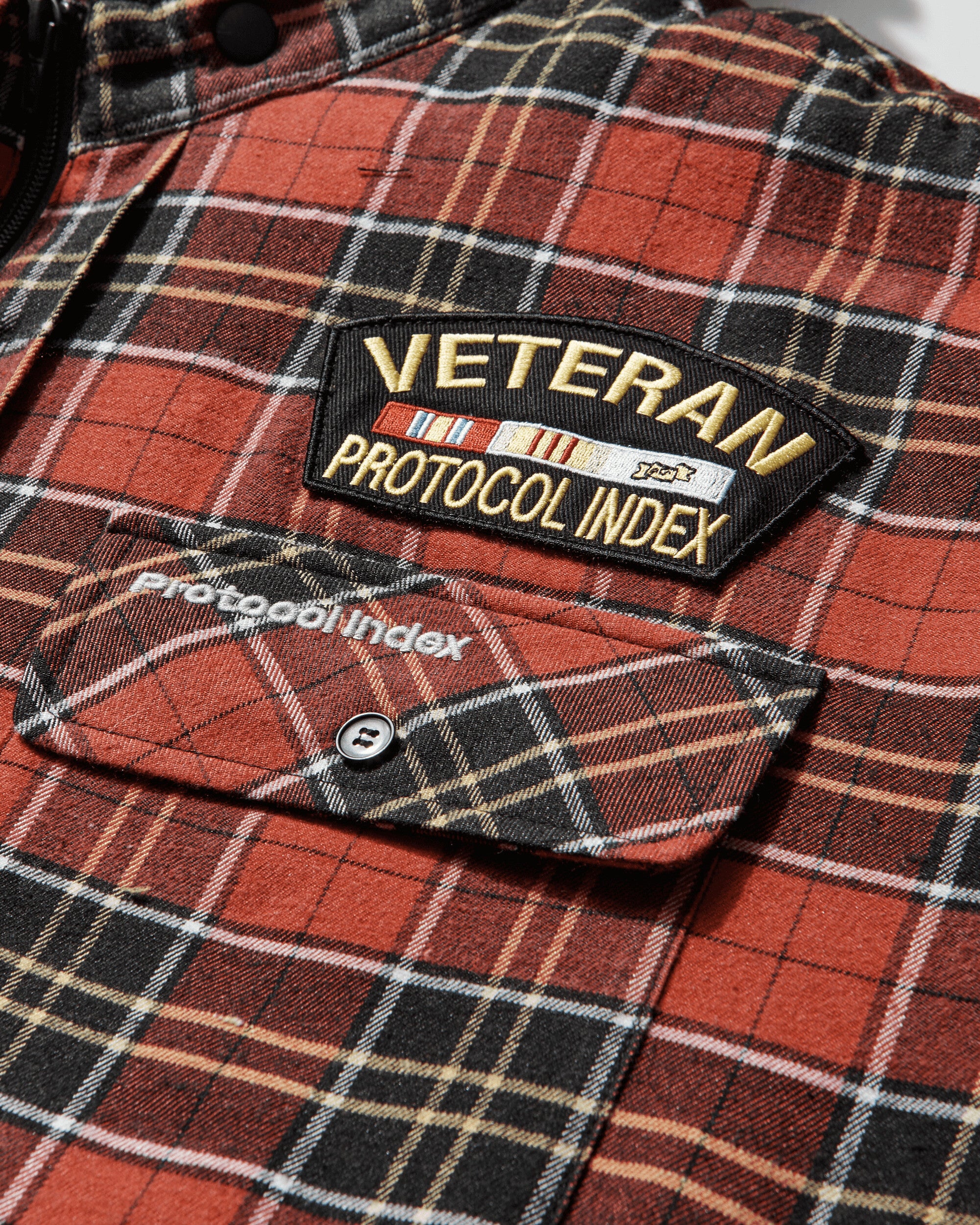 Protocol Index Fur Flannel Shirt Red Shirts Overshirt PI25AWMO05 RED