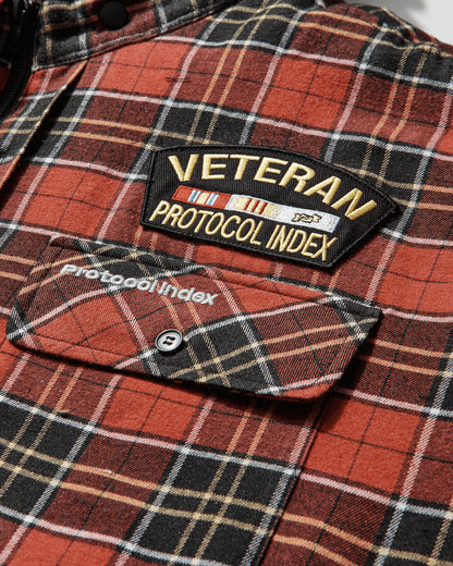 Protocol Index Fur Flannel Shirt Red Shirts Overshirt PI25AWMO05 RED