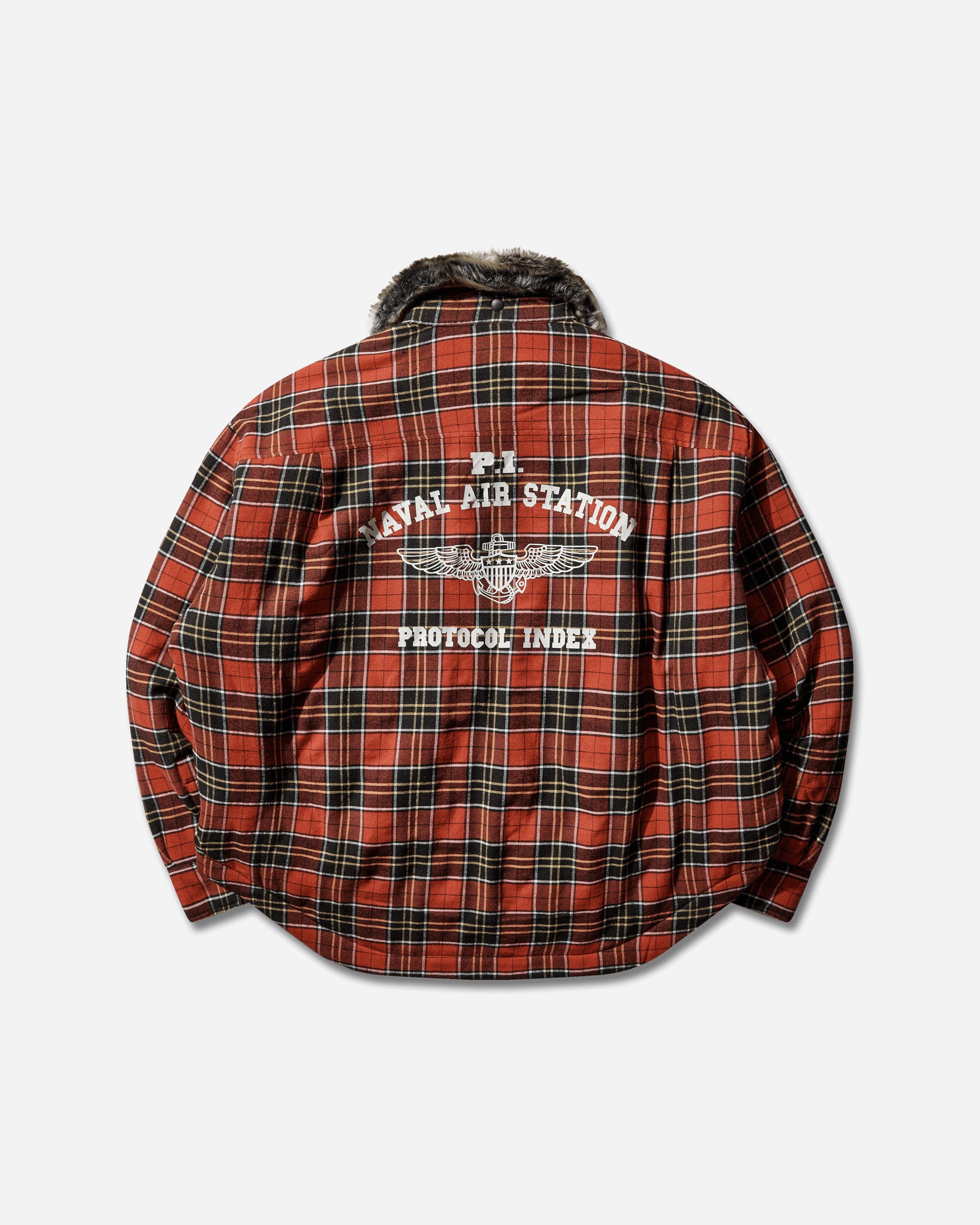 Protocol Index Fur Flannel Shirt Red Shirts Overshirt PI25AWMO05 RED