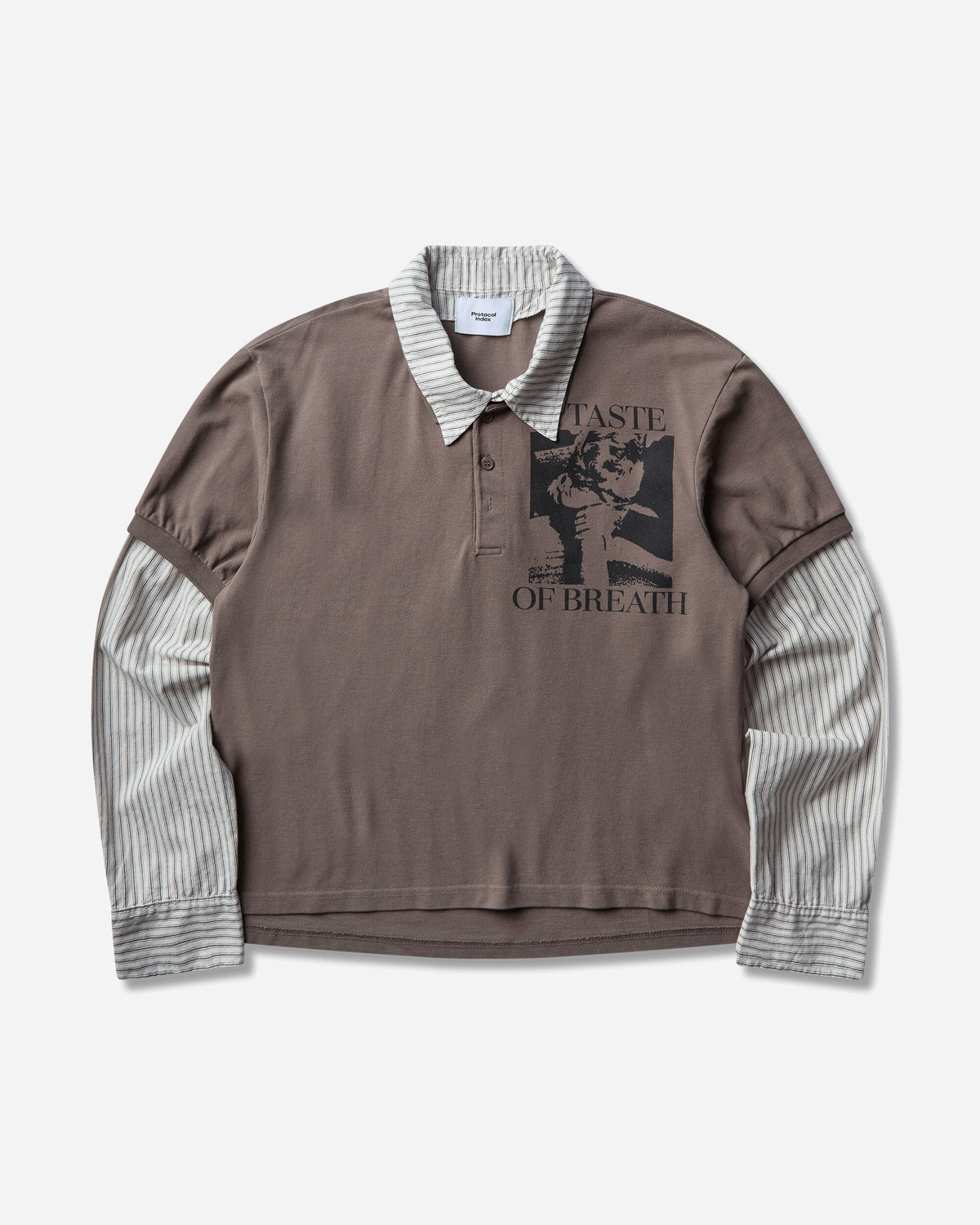 Protocol Index Layered Polo Shirt Taupe T-Shirts Polo PI26FWMT01 TAUPE