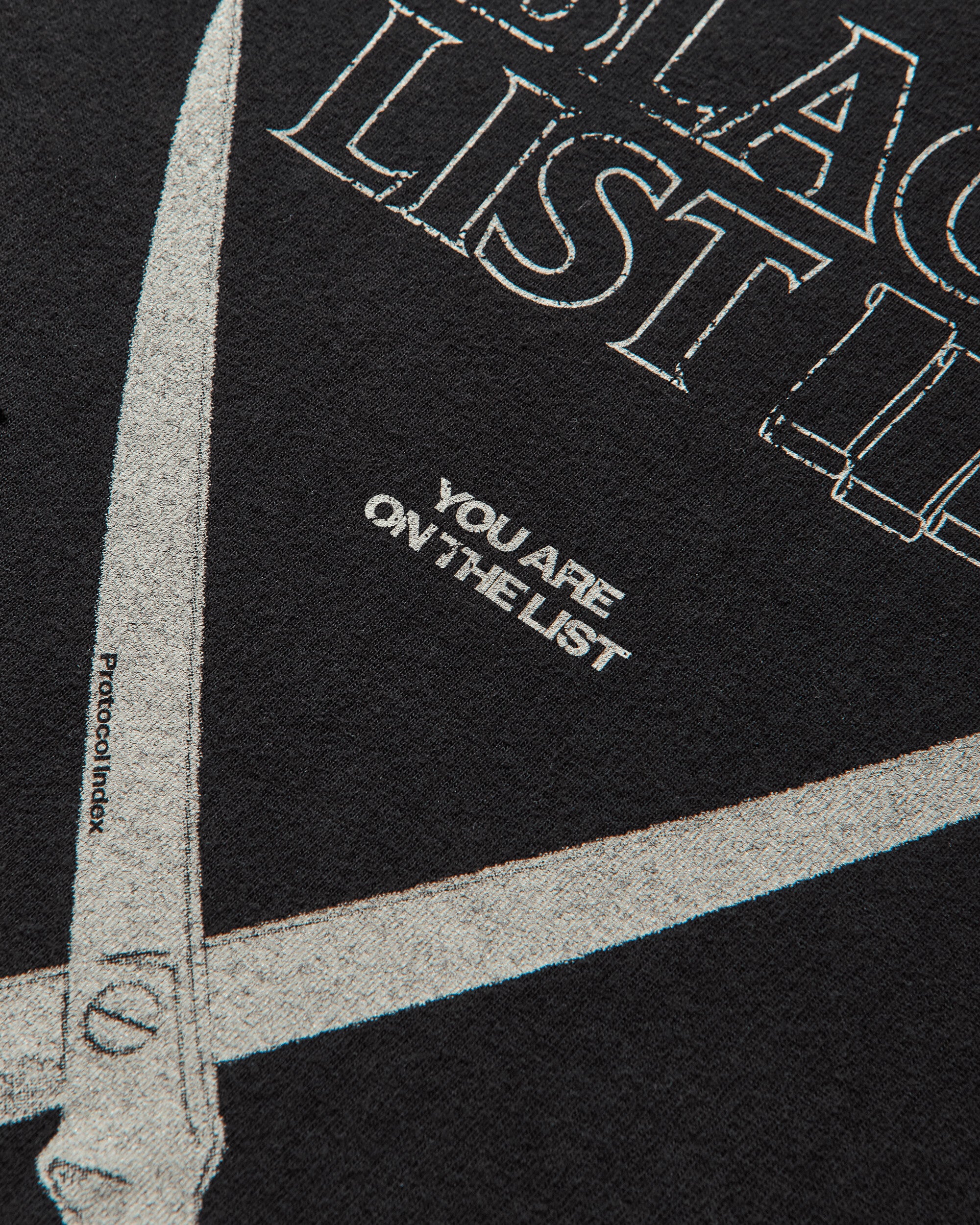 Protocol Index Blacklist Washed T Shirt Black T-Shirts Shortsleeve PI25AWMT04 BLACK