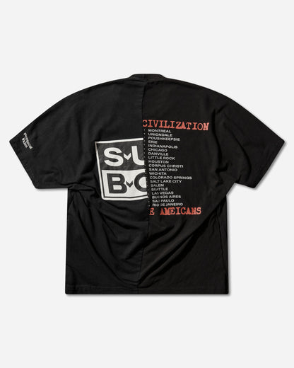 Protocol Index Fake Shoulder Seam T Shirts Black T-Shirts Shortsleeve PI26SSMT04 BLACK