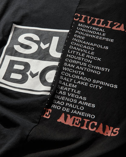 Protocol Index Fake Shoulder Seam T Shirts Black T-Shirts Shortsleeve PI26SSMT04 BLACK