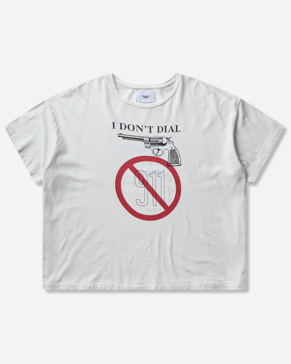 Protocol Index I Don T Dial Tshirt White T-Shirts Shortsleeve PI26FWMT05 WHITE