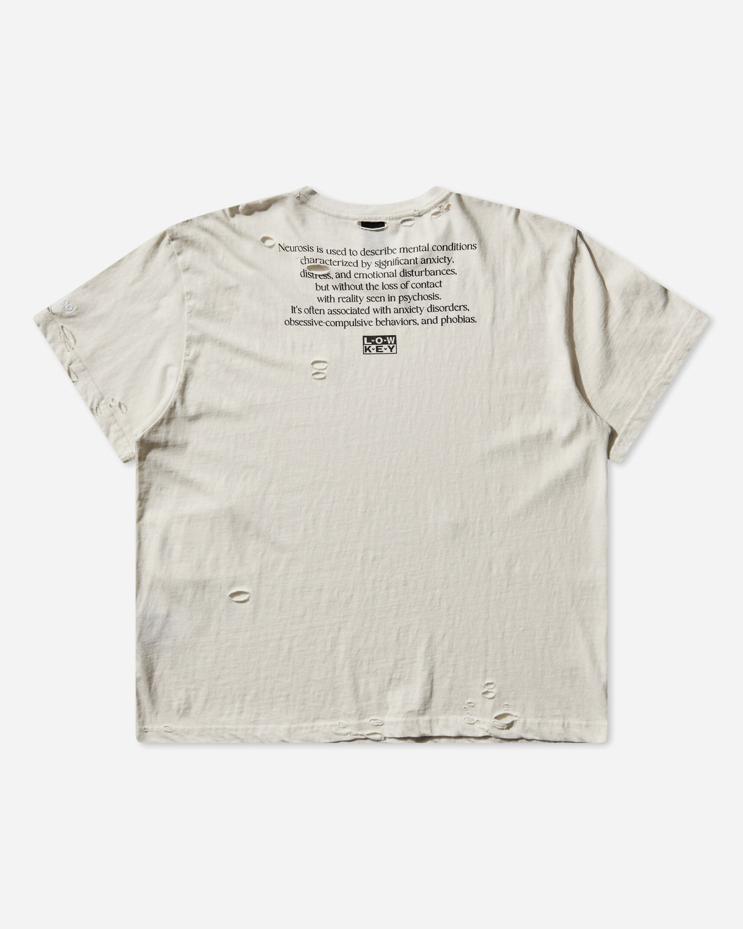 Protocol Index Nuerosis Distressed T Shirt White T-Shirts Shortsleeve PI25AWMT03 WHITE