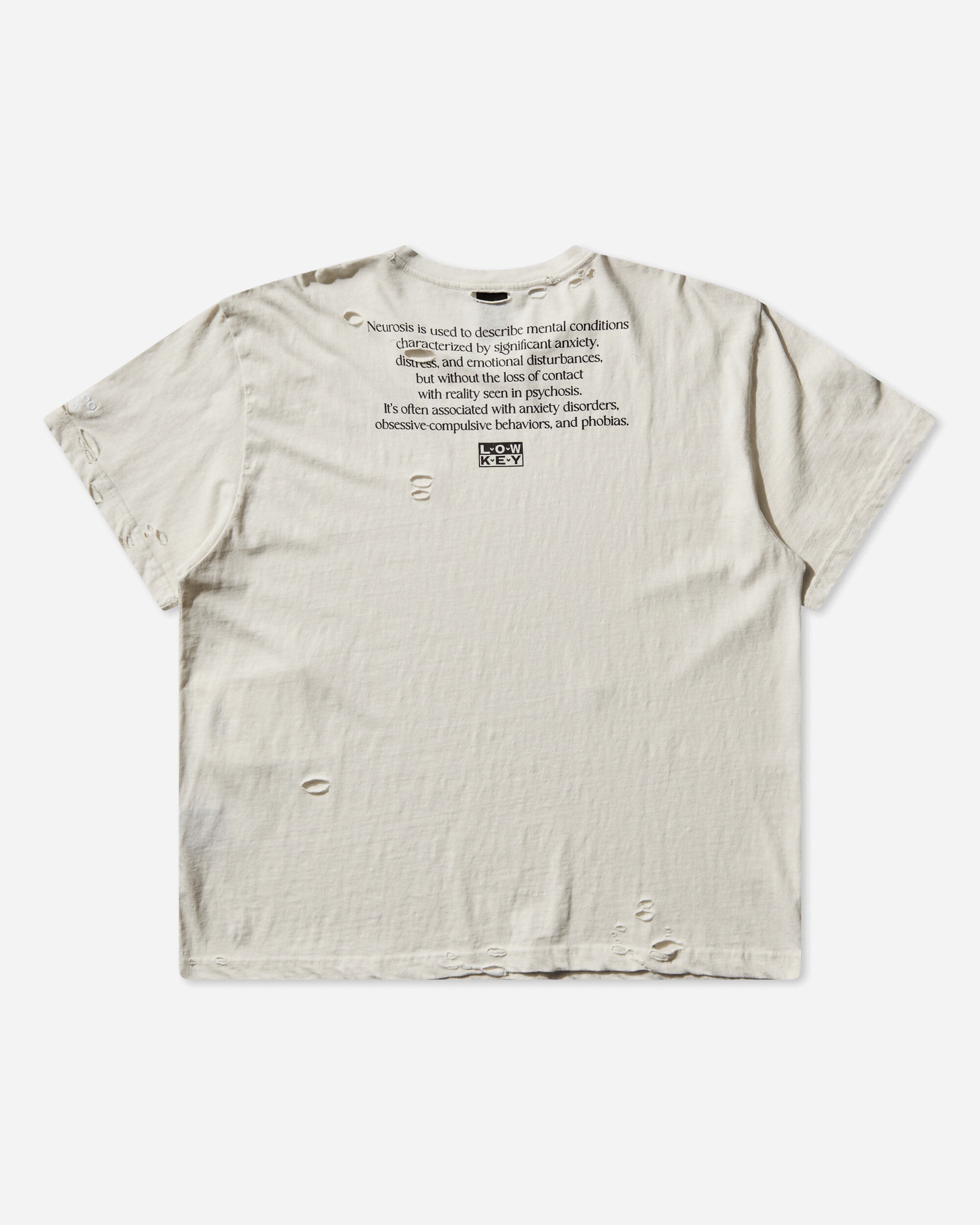 Protocol Index Nuerosis Distressed T Shirt White T-Shirts Shortsleeve PI25AWMT03 WHITE