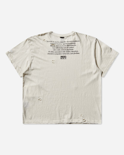 Protocol Index Nuerosis Distressed T Shirt White T-Shirts Shortsleeve PI25AWMT03 WHITE