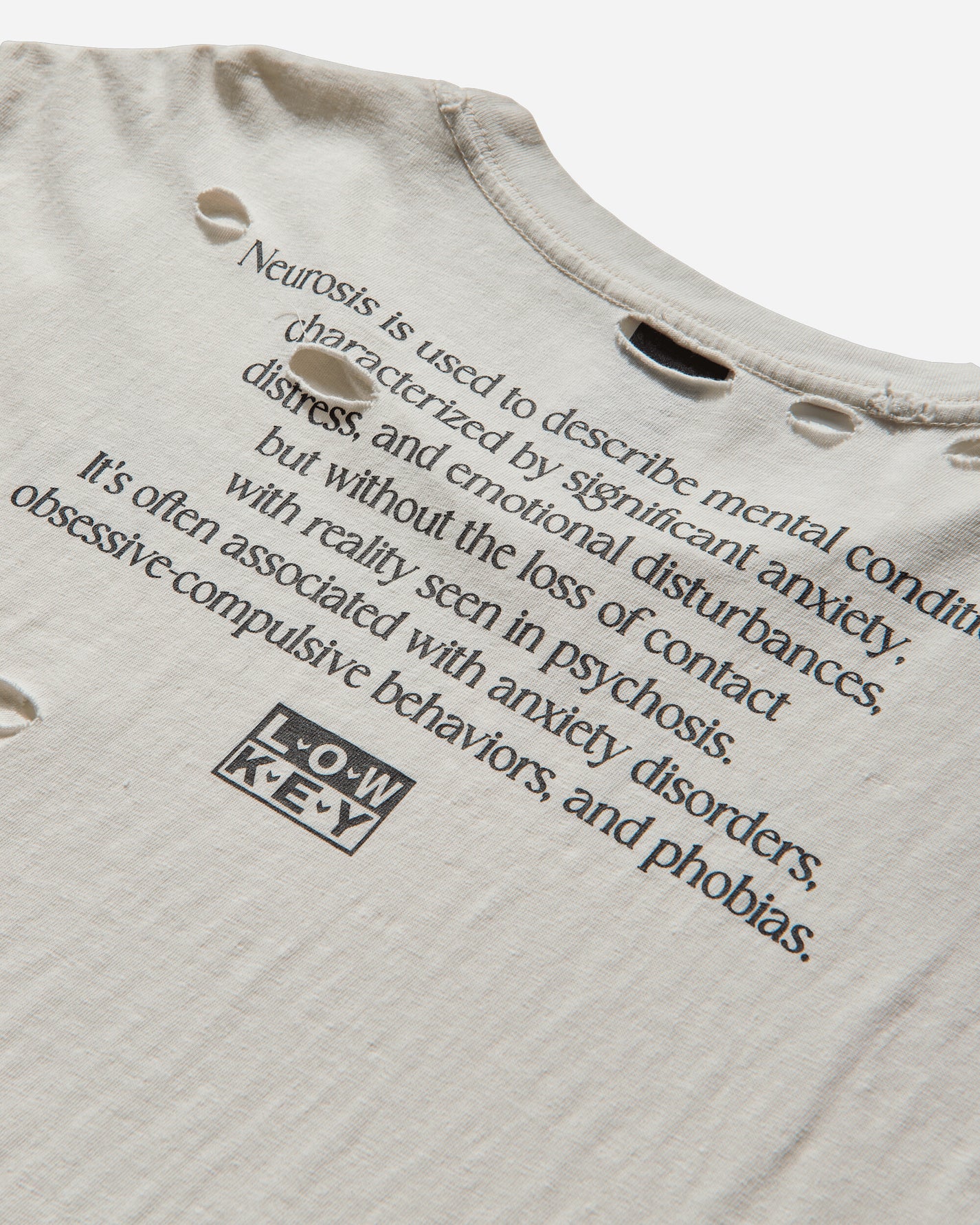 Protocol Index Nuerosis Distressed T Shirt White T-Shirts Shortsleeve PI25AWMT03 WHITE