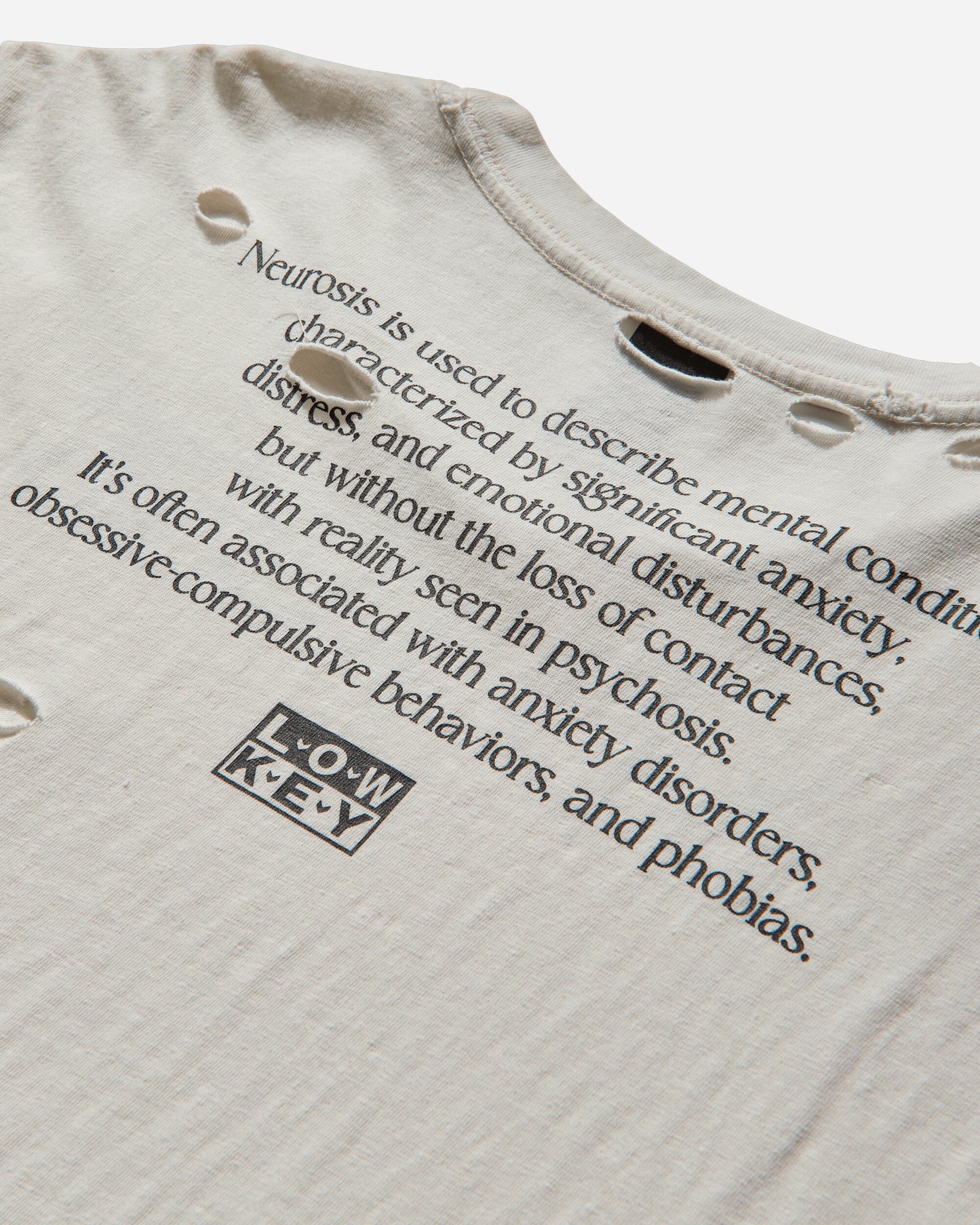 Protocol Index Nuerosis Distressed T Shirt White T-Shirts Shortsleeve PI25AWMT03 WHITE