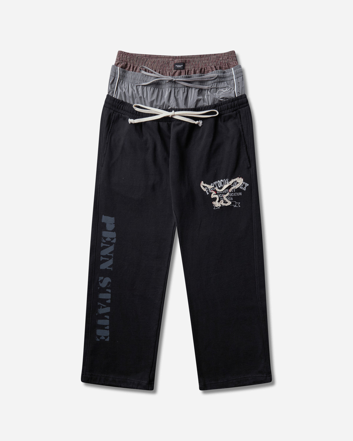 Protocol Index Retro 3 Layered Sweatpants Black Pants Sweatpants PI26FWMB01 BLACK