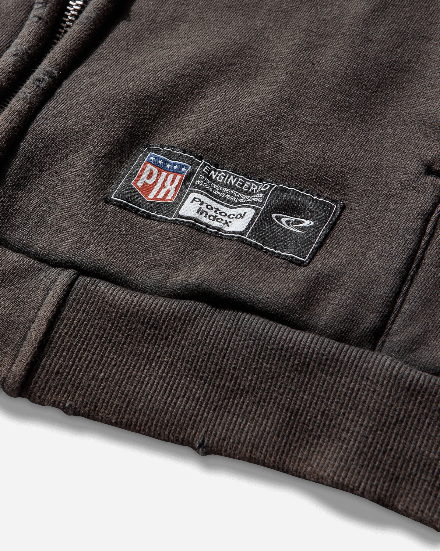 Protocol Index Football Jersey Track Jacket Washed Black Sweatshirts Track Tops PI25AWMO02 BLACK