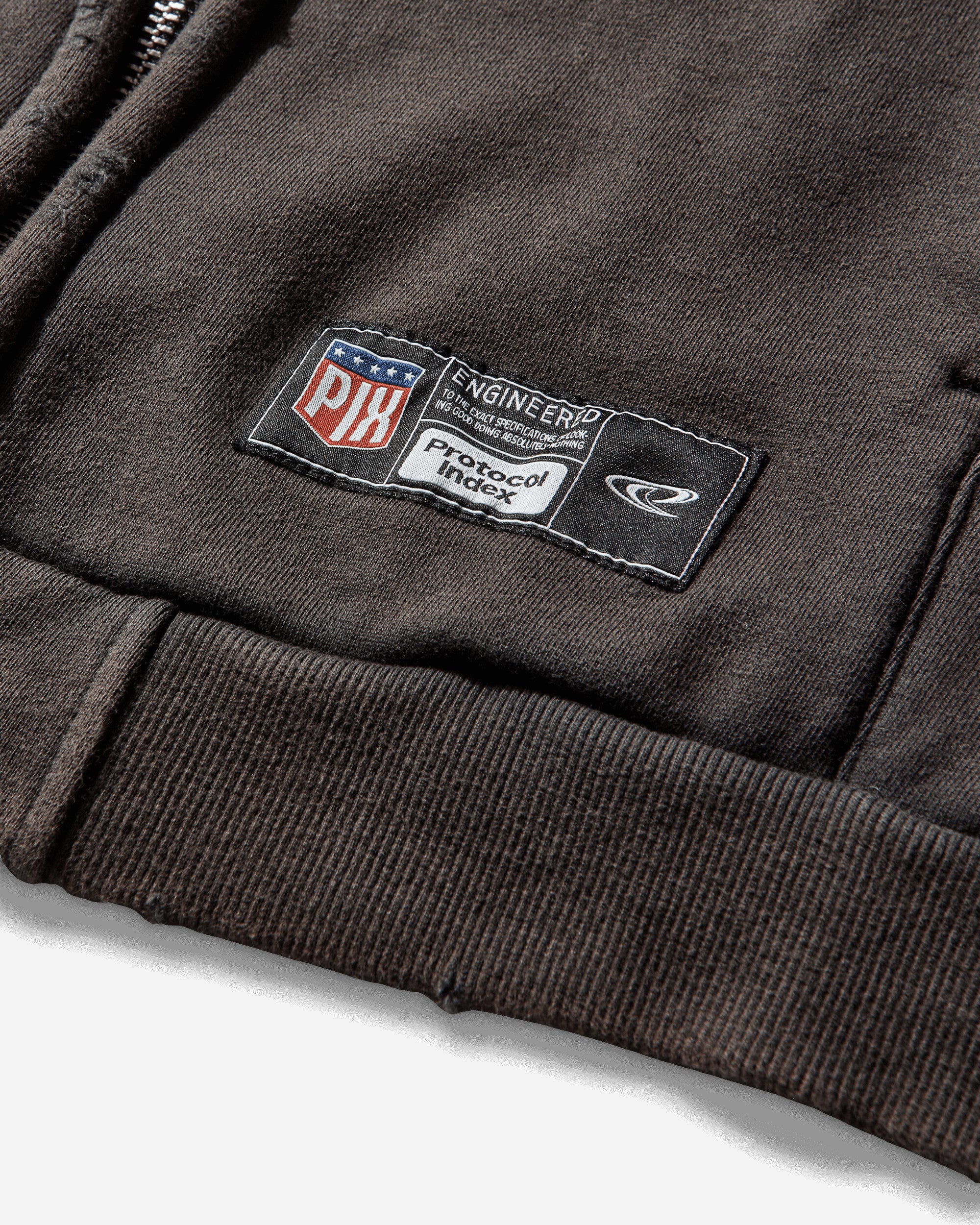 Protocol Index Football Jersey Track Jacket Washed Black Sweatshirts Track Tops PI25AWMO02 BLACK