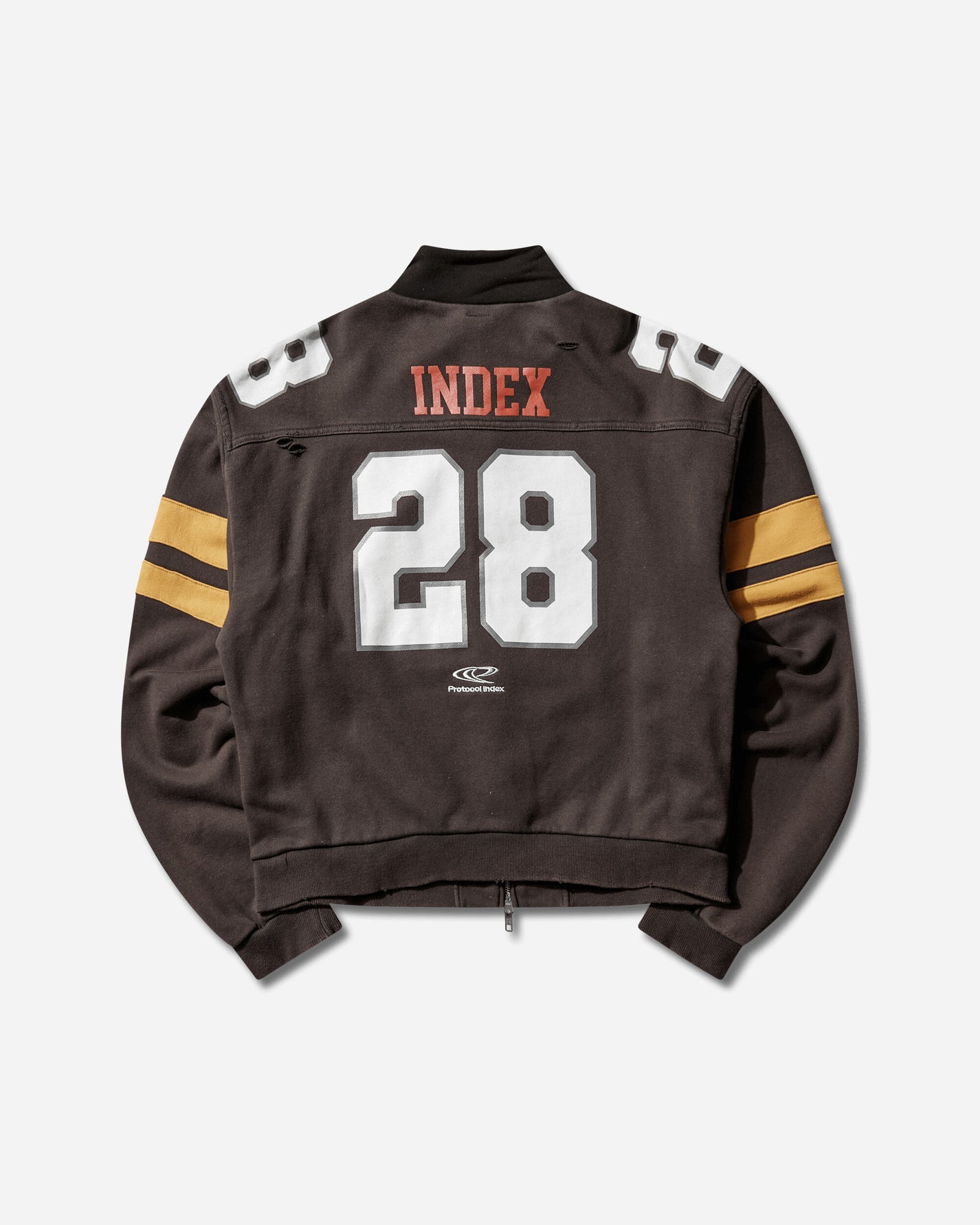 Protocol Index Football Jersey Track Jacket Washed Black Sweatshirts Track Tops PI25AWMO02 BLACK