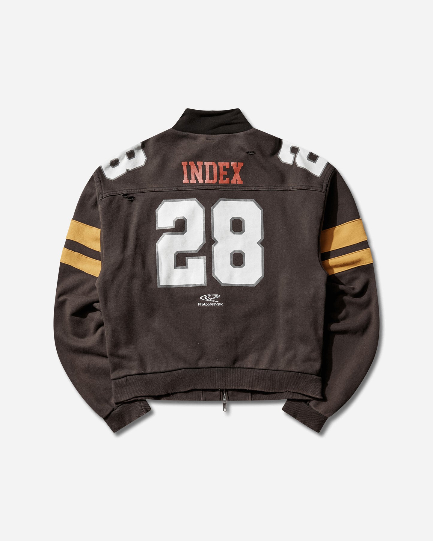 Protocol Index Football Jersey Track Jacket Washed Black Sweatshirts Track Tops PI25AWMO02 BLACK