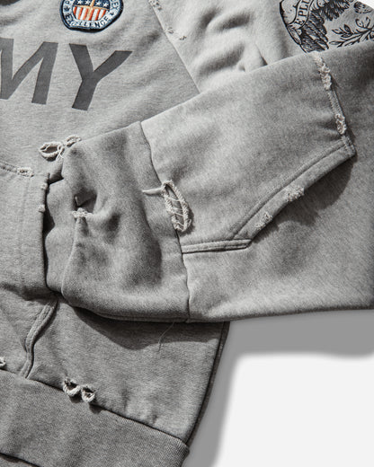 Protocol Index Reconstructed Zip Hoodie Melange Grey Sweatshirts Zip-Ups PI26SSMH05 GREY