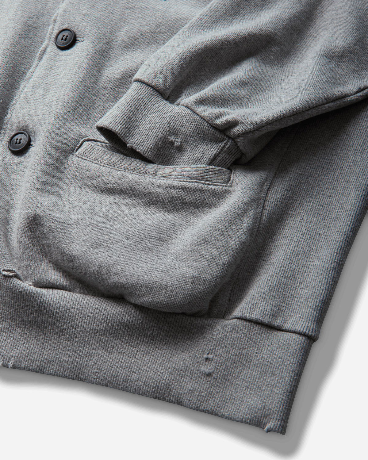 Protocol Index Sweatshirt Cardigan Melange Grey Sweatshirts Zip-Ups PI26FWMT06 MELGREY