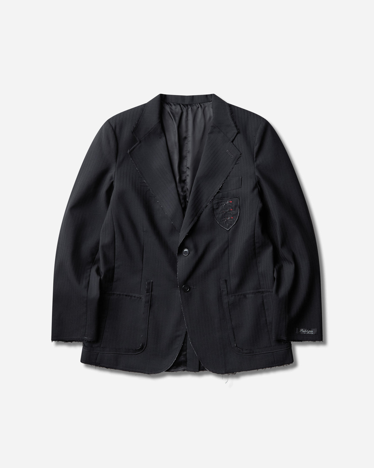 Prototypes Pt99Ot02Usbk Black Striped Wool Coats and Jackets Blazers PT99OT02USBK BLACK
