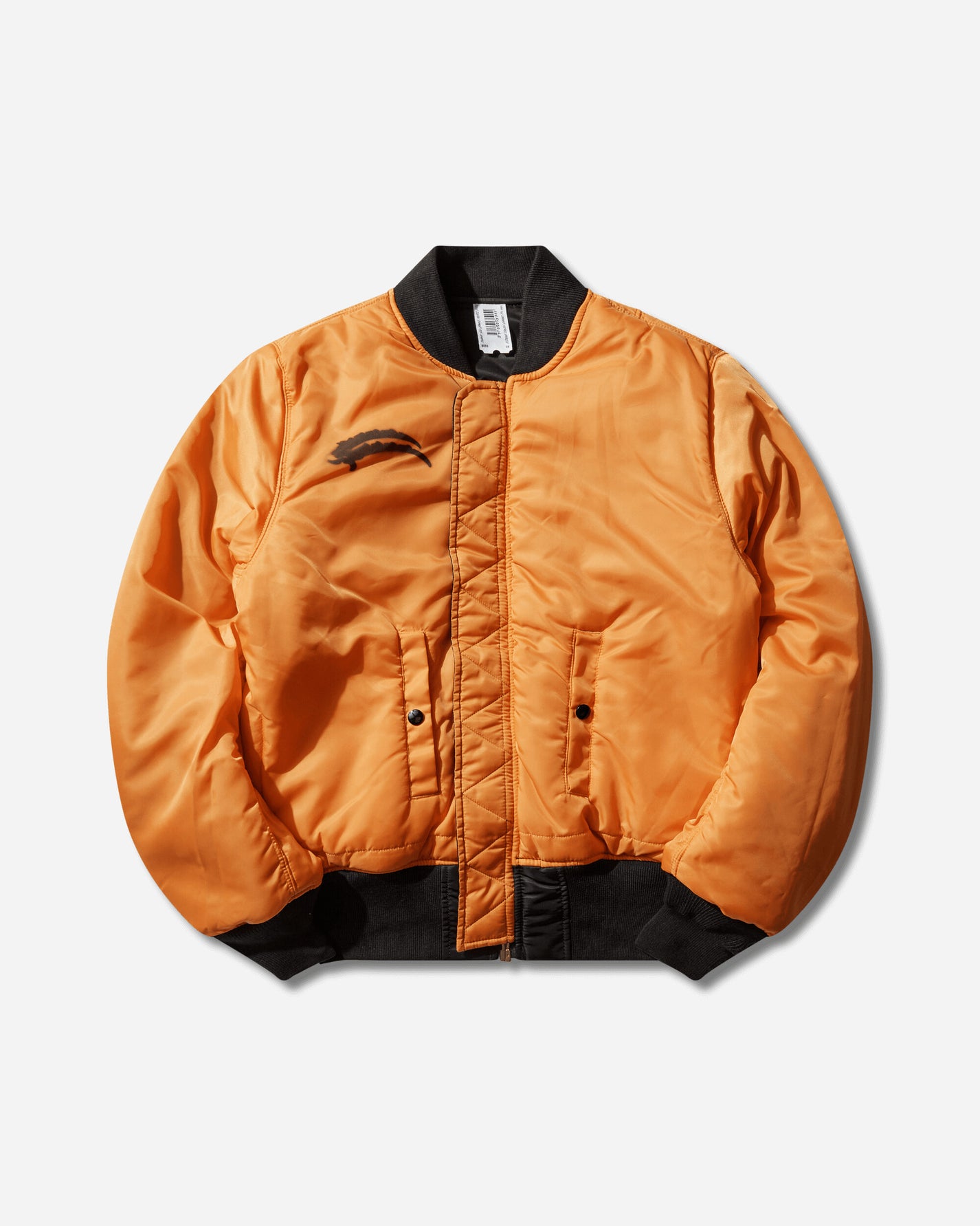 Prototypes Wmns Orange Bomber Lng Black Black Coats and Jackets Bomber Jackets PT08OW04USBK 1