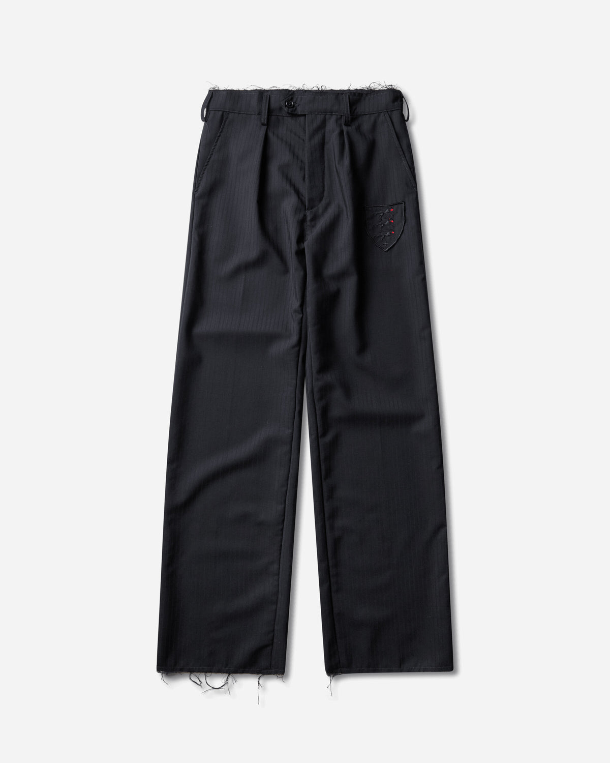 Prototypes Pt99Pa01Usbk Black Striped Wool Pants Casual PT99PA01USBK BLACK