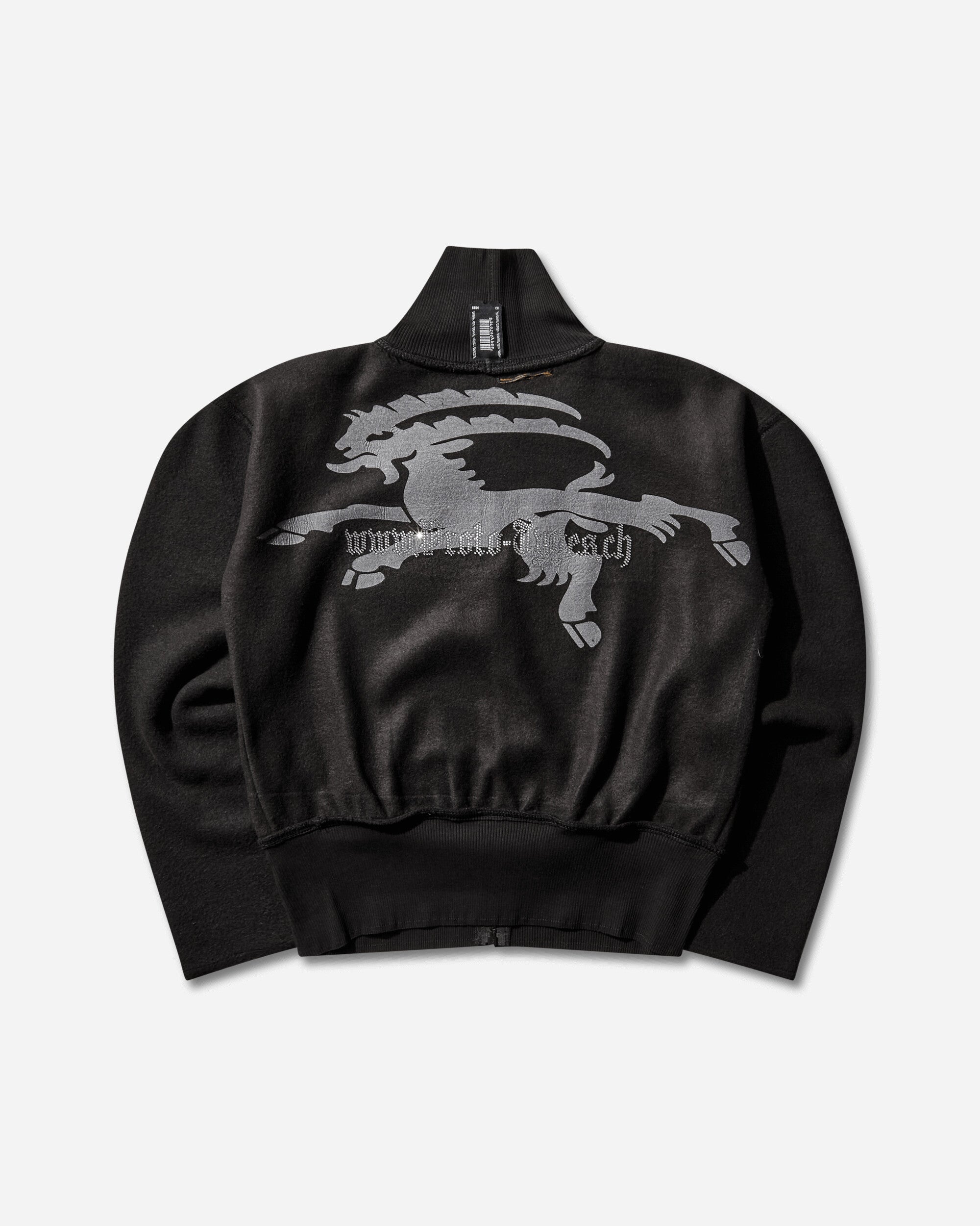 Prototypes Wmns Fleece Bckd Jersey Black Inside Out Fleece - Zip Up Goat Black Sweatshirts Hoodies PT08JE07WWBK  1