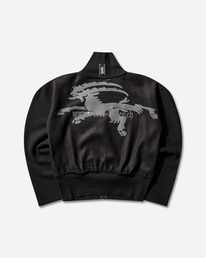 Prototypes Wmns Fleece Bckd Jersey Black Inside Out Fleece - Zip Up Goat Black Sweatshirts Hoodies PT08JE07WWBK  1