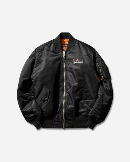 Prototypes Wmns Orange Bomber Lng Black Black Coats and Jackets Jackets PT08OW04USBK 1