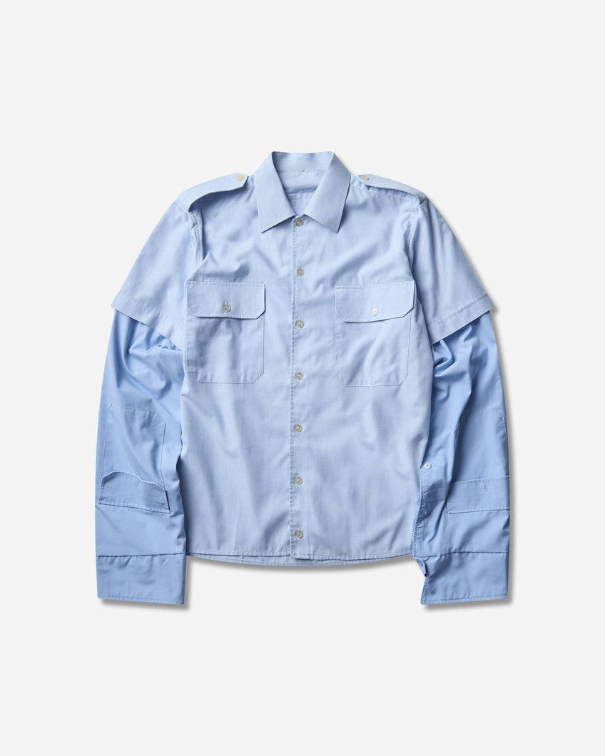 Prototypes Pt99Sh08Usbl Blue Cotton Shirts Longsleeve Shirt PT99SH08USBL BLUE