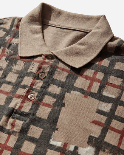 Prototypes Sprayed Check Polo Beige T-Shirts Polo PT09JE29USBE BEIGE