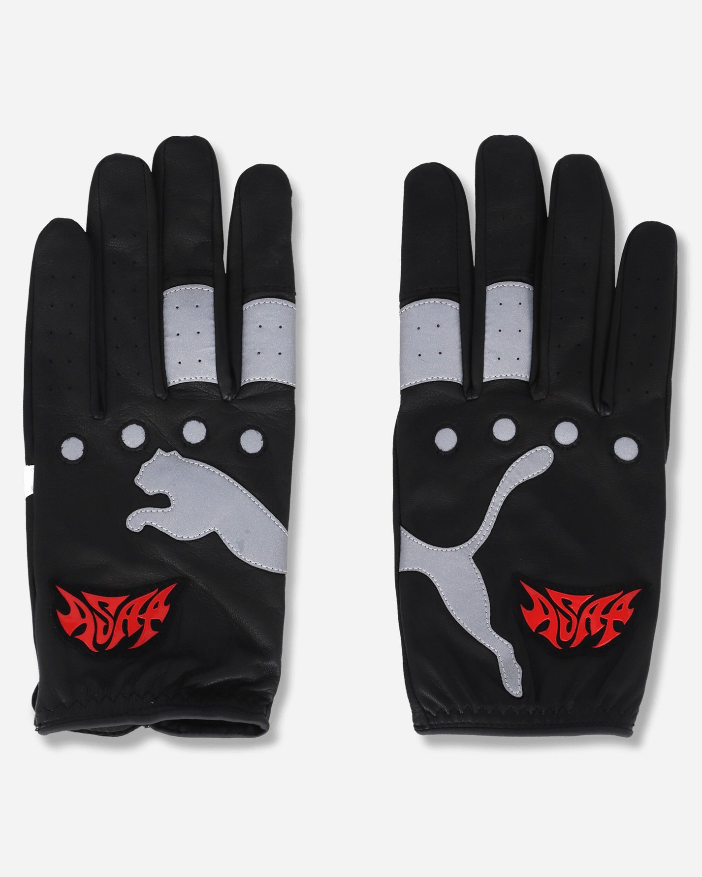 Puma Puma X A$Ap Rocky Driving Gloves Puma Black/Fierce Red Gloves and Scarves Gloves 042137-01