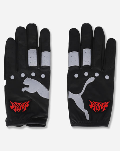 Puma Puma X A$Ap Rocky Driving Gloves Puma Black/Fierce Red Gloves and Scarves Gloves 042137-01
