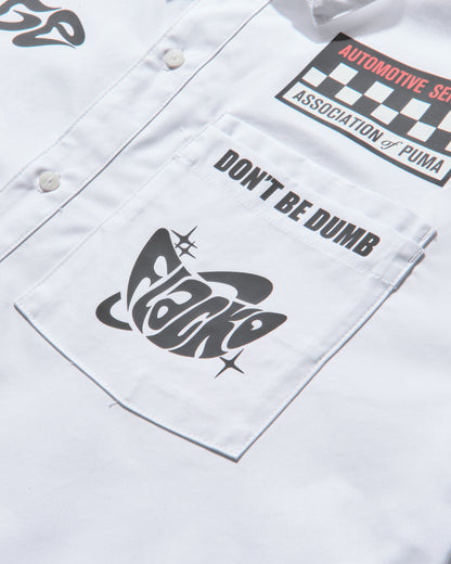 Puma Puma X A$Ap Rocky Layered Pit Crew Button Down Puma White Coats and Jackets Jackets 633394-02