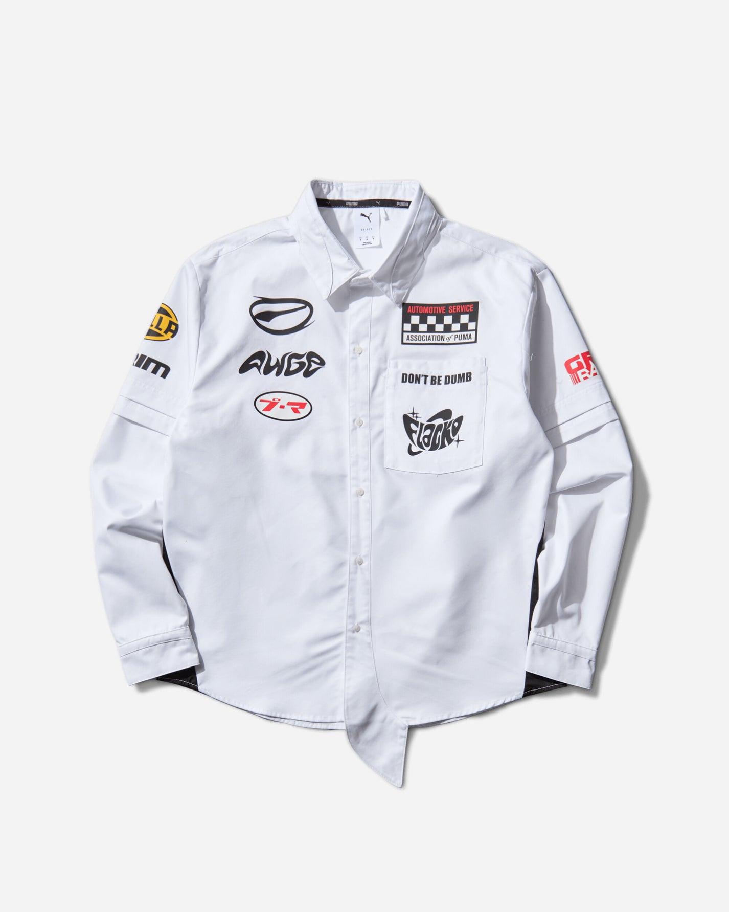 Puma Puma X A$Ap Rocky Layered Pit Crew Button Down Puma White Coats and Jackets Jackets 633394-02