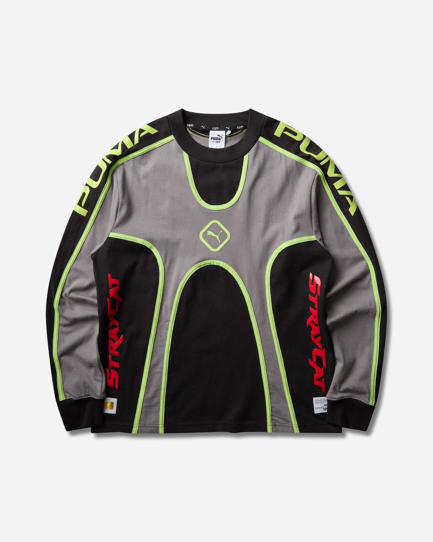 Puma A$Ap Rocky X Puma T7 Panel Jersey Cast Iron T-Shirts Longsleeve 637485-79