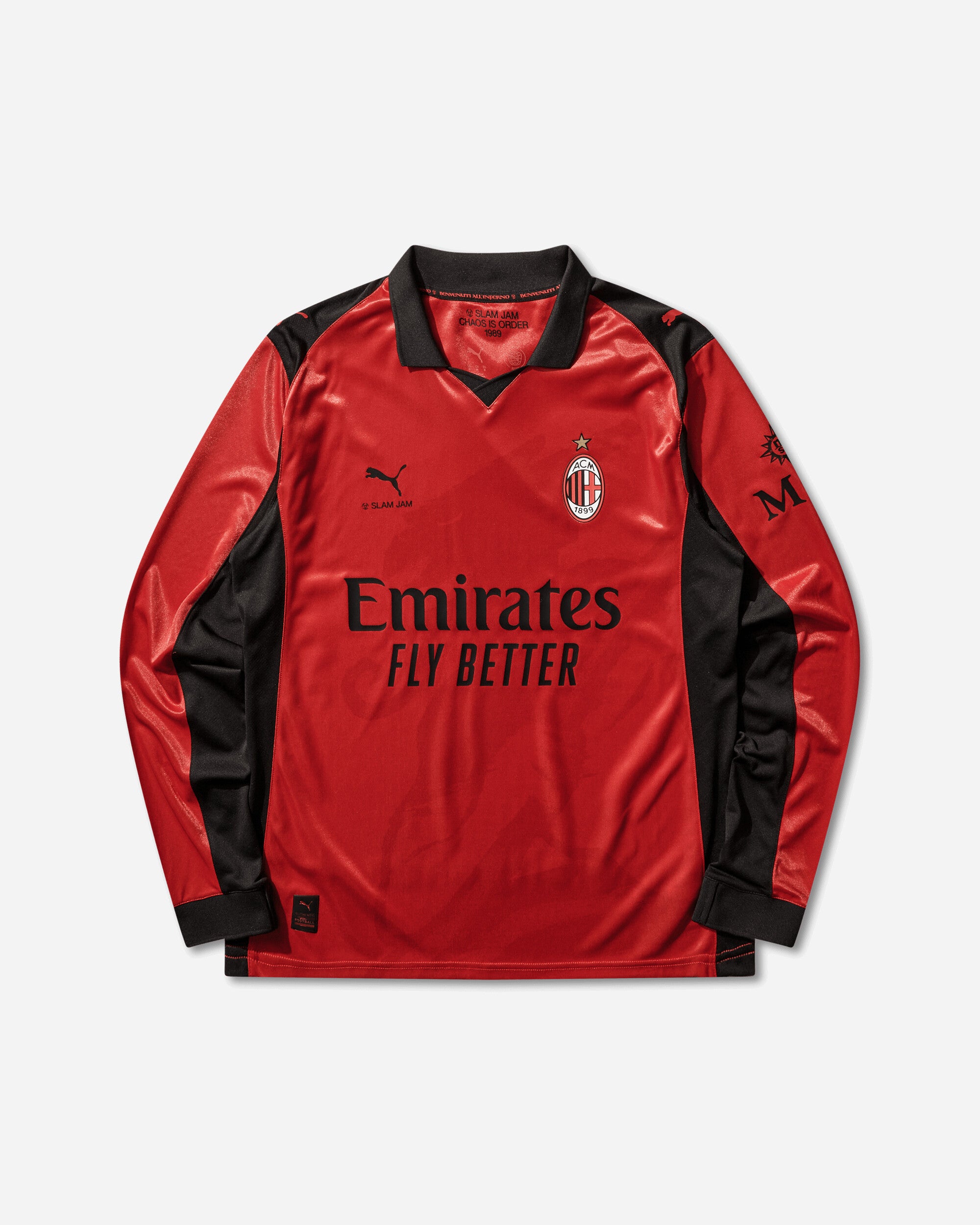 Puma ACM x Slam Jam Jersey LS Red T-Shirts Longsleeve 787637-02